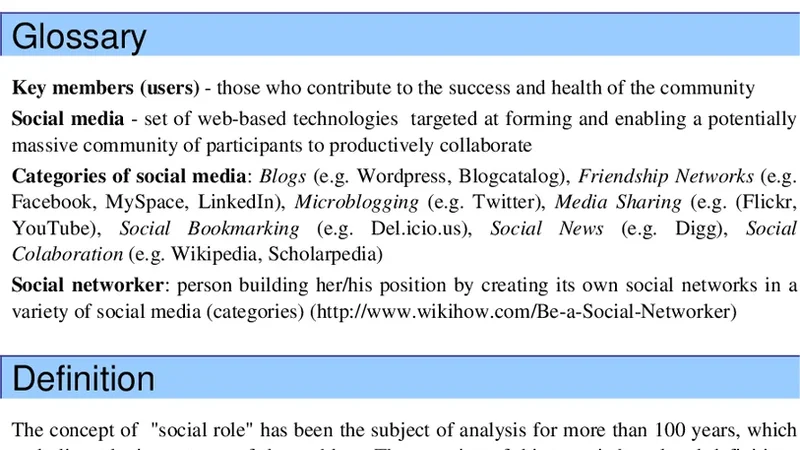 Role Identification of Social Networkers