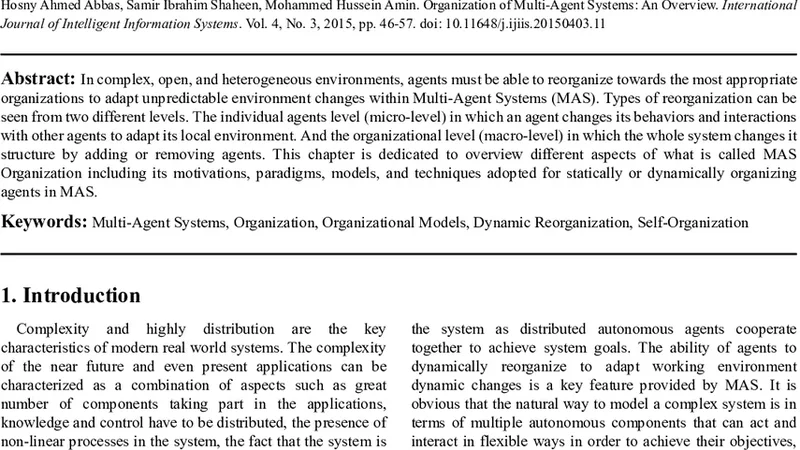 다중에이전트 시스템 조직의 이해와 전망