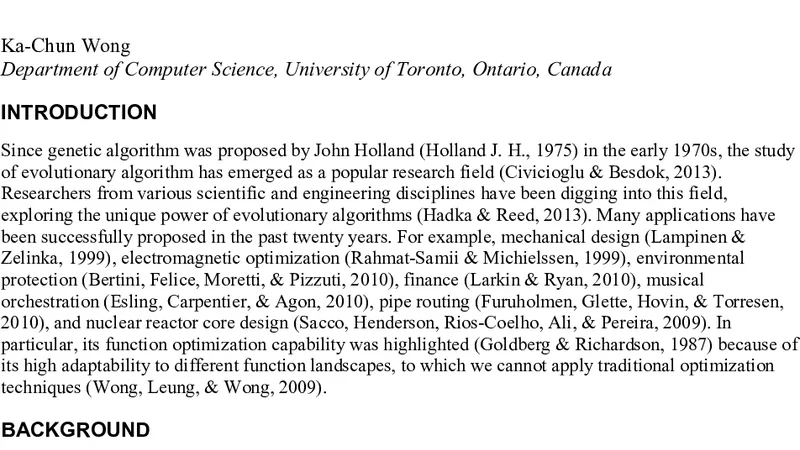 Evolutionary Algorithms: Concepts, Designs, and Applications in   Bioinformatics: Evolutionary Algorithms for Bioinformatics