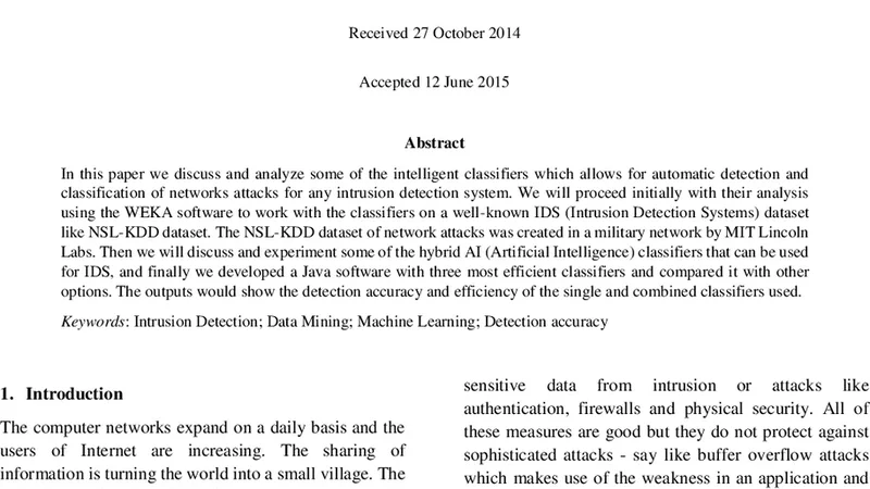 Analysis of Intelligent Classifiers and Enhancing the Detection Accuracy   for Intrusion Detection System