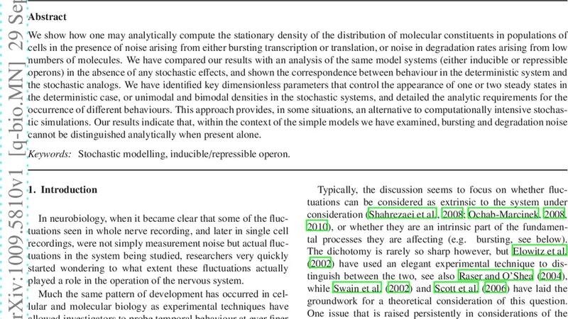 Molecular Distributions in Gene Regulatory Dynamics