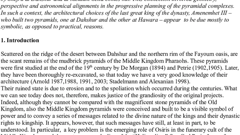 A cognitive approach to the topography of the 12th dynasty pyramids