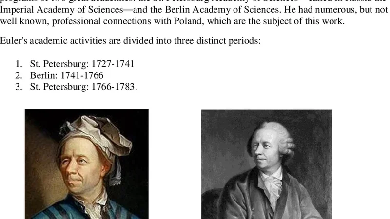 On known and less known relations of Leonhard Euler with Poland