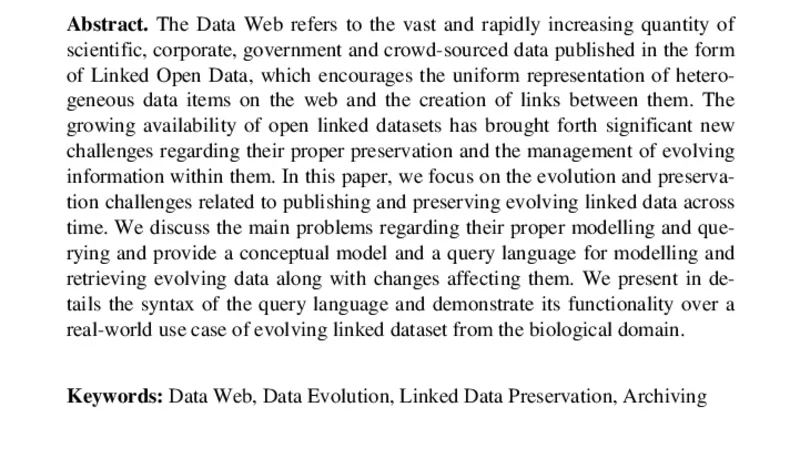 다중버전 데이터 웹 아카이브를 위한 질의 언어