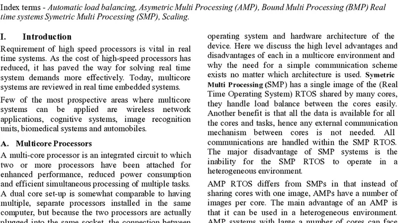 멀티코어 실시간 시스템 적용과 전망