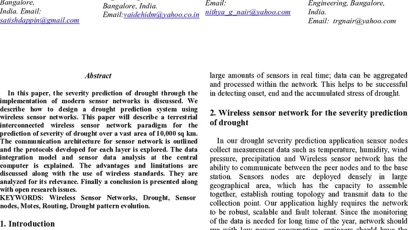 대규모 무선 센서망을 이용한 가뭄 심각도 예측