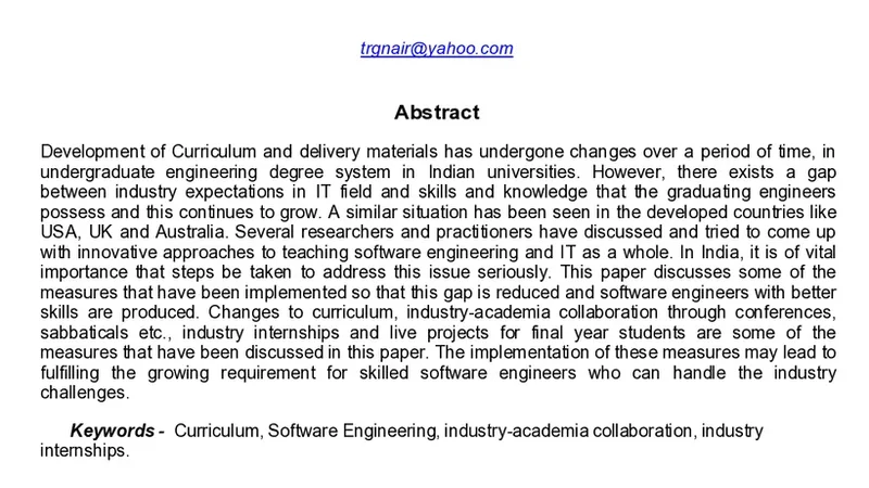 인도 관점에서 바라본 소프트웨어 엔지니어 양성 커리큘럼 혁신