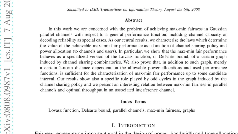 A new graph perspective on max-min fairness in Gaussian parallel   channels