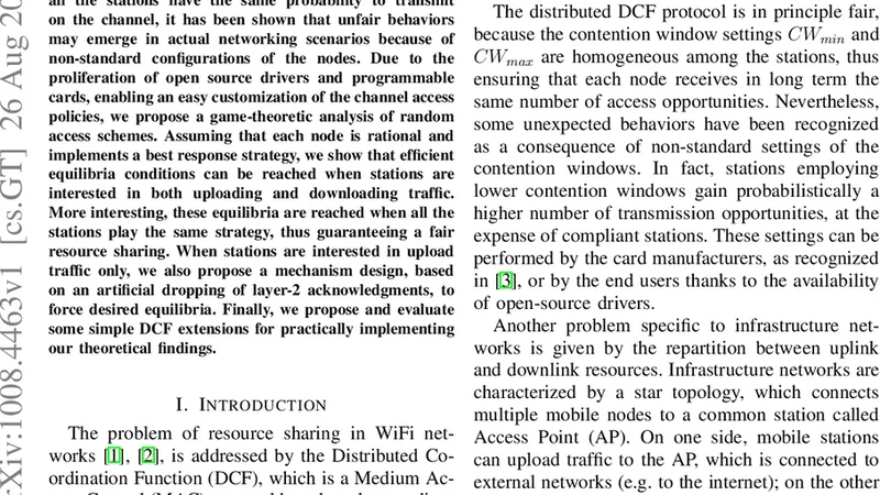 게임 이론으로 보는 WiFi 인프라 MAC 설계