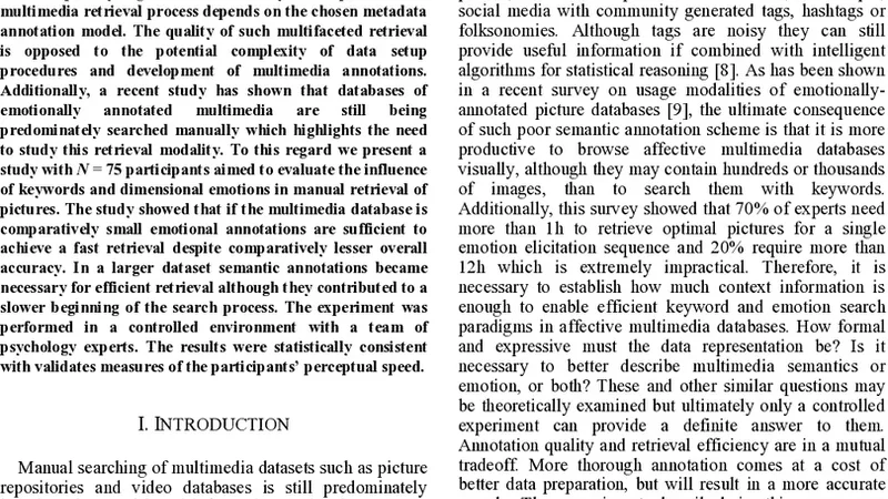 Retrieval of multimedia stimuli with semantic and emotional cues:   Suggestions from a controlled study