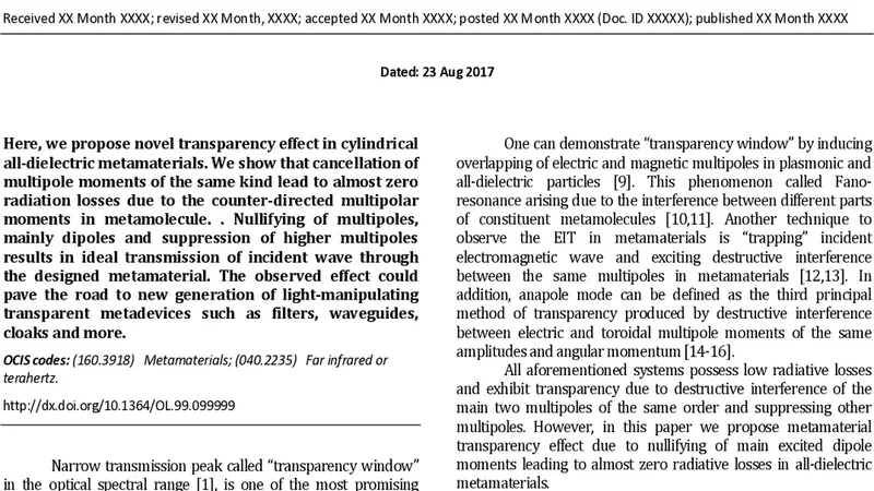 Electromagnetically Induced Transparency in all-dielectric metamaterials   due to nullifying of multipole moments
