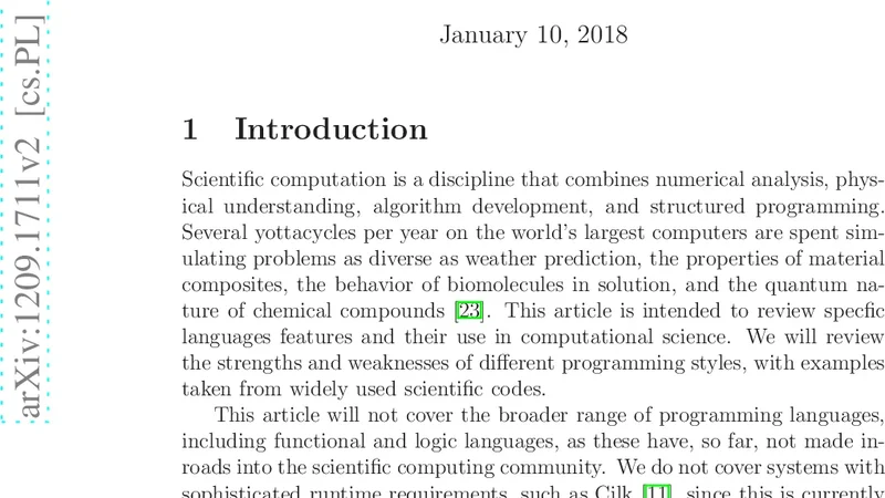 과학 컴퓨팅을 위한 프로그래밍 언어 선택 가이드