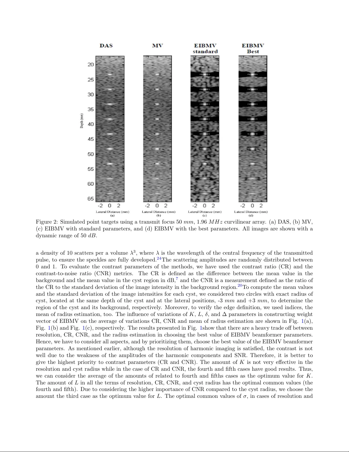 Effects of Important Parameters Variations on Computing Eigenspace-Based   Minimum Variance Weights for Ultrasound Tissue Harmonic Imaging