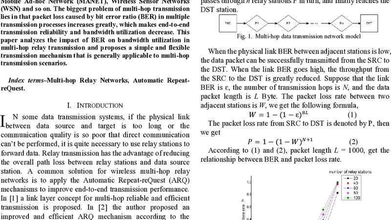 Using Adjacent Data Retransmission to Improve the Transmission   Efficiency of Multi-hop Relay Networks