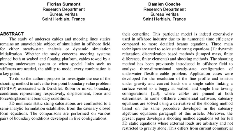 해양 계류선 경계조건 해법에 대한 슈팅 메소드 평가