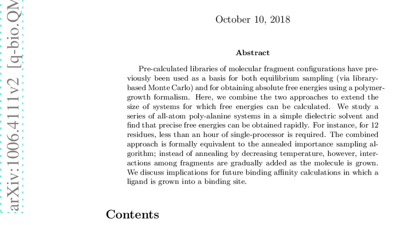 프래그먼트 기반 자유에너지 계산 확장과 상호작용 공간 어닐링