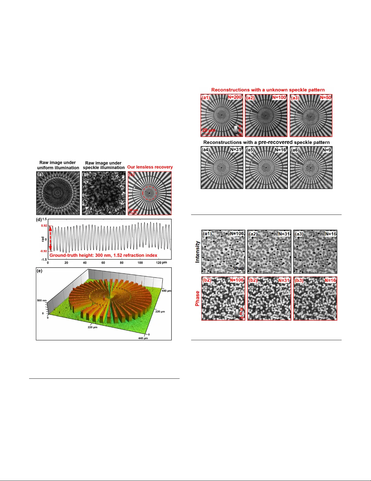 필드 포터블 양자 렌즈리스 현미경: 이동 스펙클 조명과 서브샘플링 파이토그래피 기반 고해상도 복원
