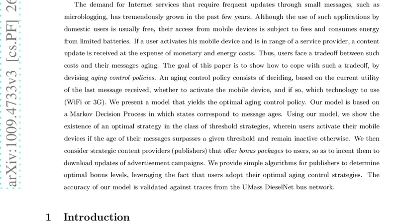 Forever Young: Aging Control For Smartphones In Hybrid Networks
