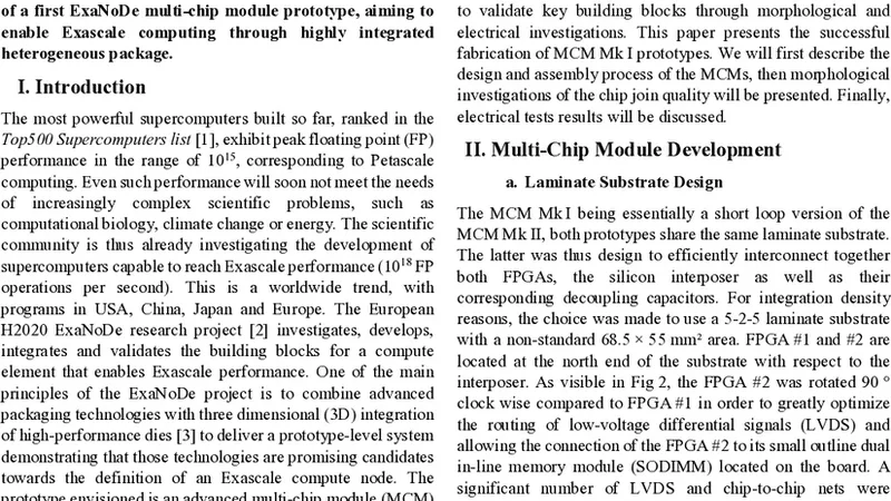 엑사스케일을 위한 FPGA 기반 멀티칩 모듈 설계와 실증