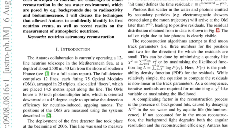 Reconstruction of Atmospheric Neutrinos in Antares