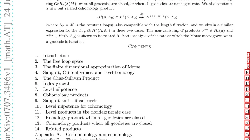 루프 곱과 닫힌 지오데시