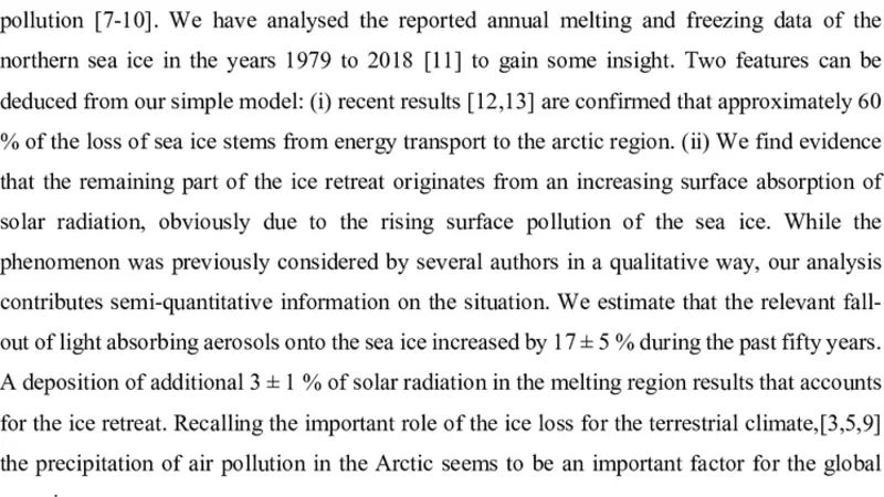 An Estimate of the Surface Pollution of the Arctic Sea Ice
