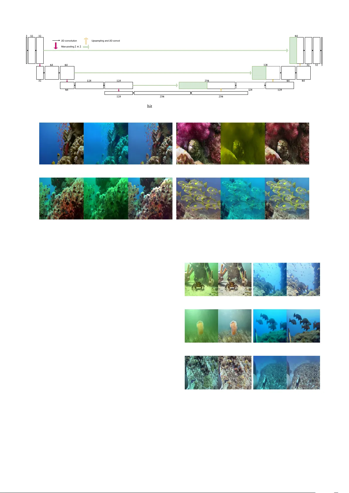 Underwater Color Restoration Using U-Net Denoising Autoencoder