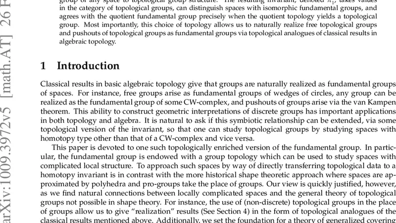 The fundamental group as a topological group