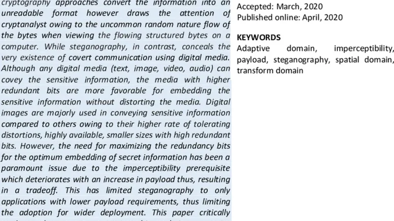 디지털 이미지 스테가노그래피 최신 동향과 과제 종합 조사