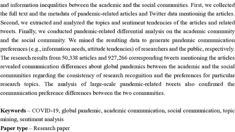 학술과 SNS가 말하는 팬데믹 커뮤니케이션 차이
