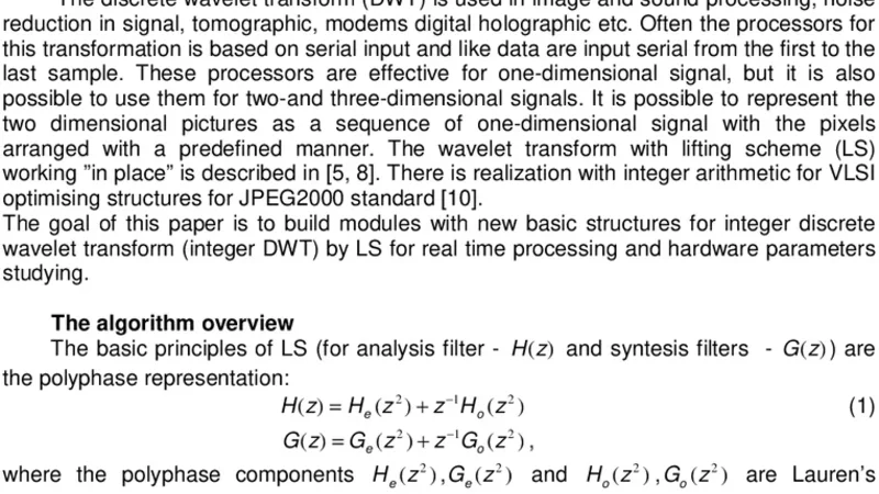 Multiplierless Modules for Forward and Backward Integer Wavelet   Transform