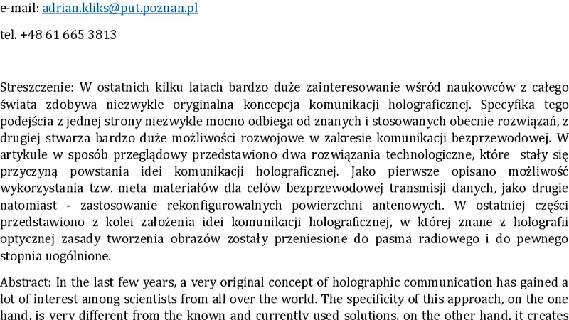 메타물질과 재구성 안테나 매트릭스를 이용한 홀로그래픽 무선통신 초기 분석