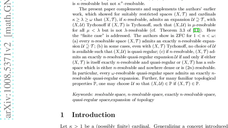 정확히 n‑해결 가능한 위상 확장에 관한 연구