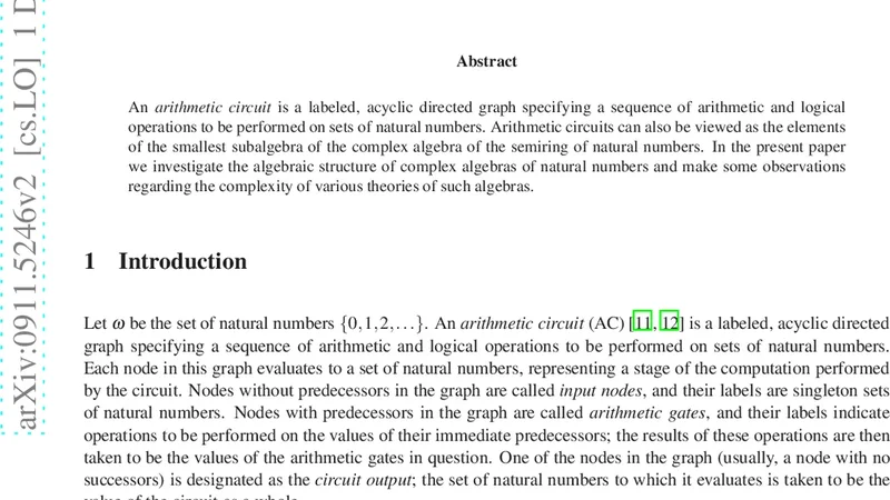 Complex Algebras of Arithmetic