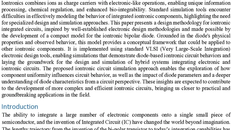 이온 기반 대규모 집적 회로 설계와 시뮬레이션