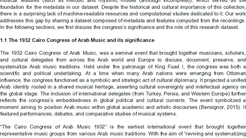 An Open Research Dataset of the 1932 Cairo Congress of Arab Music