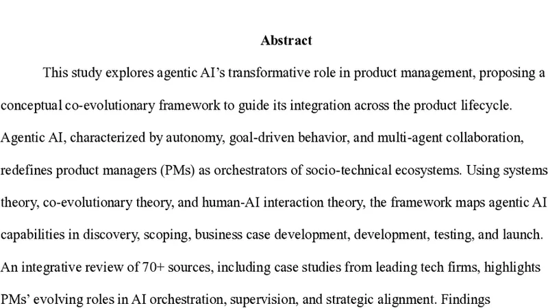 Agentic AI in Product Management: A Co-Evolutionary Model