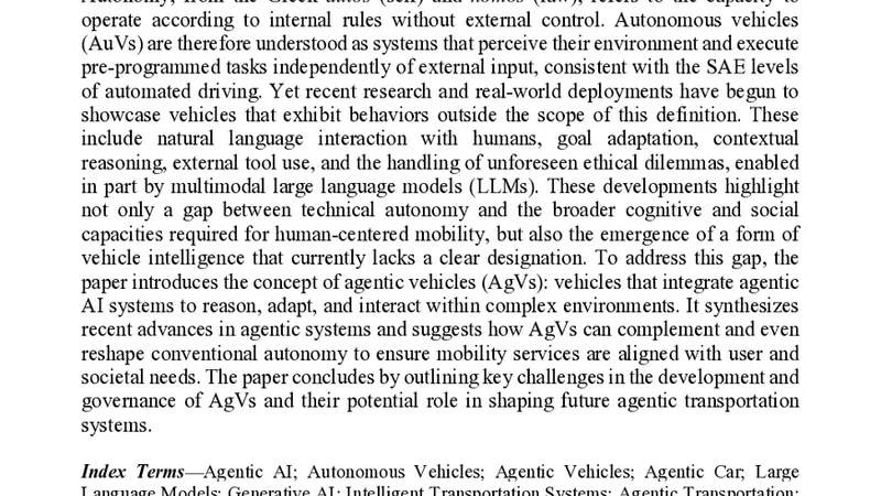 Agentic Vehicles for Human-Centered Mobility