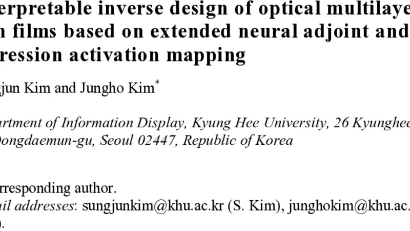 Interpretable inverse design of optical multilayer thin films based on extended neural adjoint and regression activation mapping