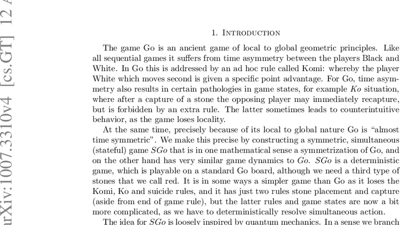 Simultaneous Go via quantum collapse