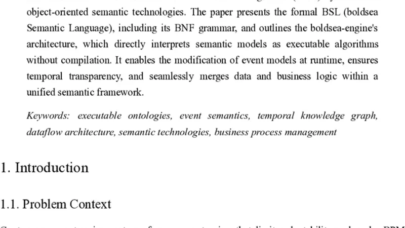 Executable Ontologies: Synthesizing Event Semantics with Dataflow Architecture
