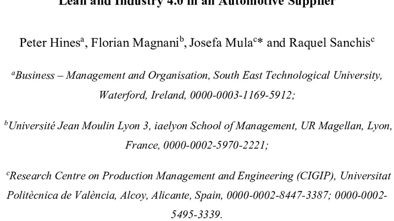 Toward lean industry 5.0: a human-centered model for integrating lean and industry 4.0 in an automotive supplier