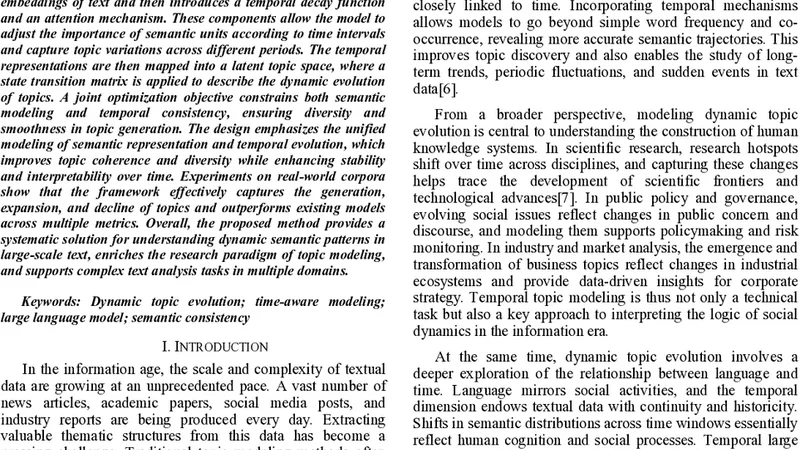 Dynamic Topic Evolution with Temporal Decay and Attention in Large Language Models