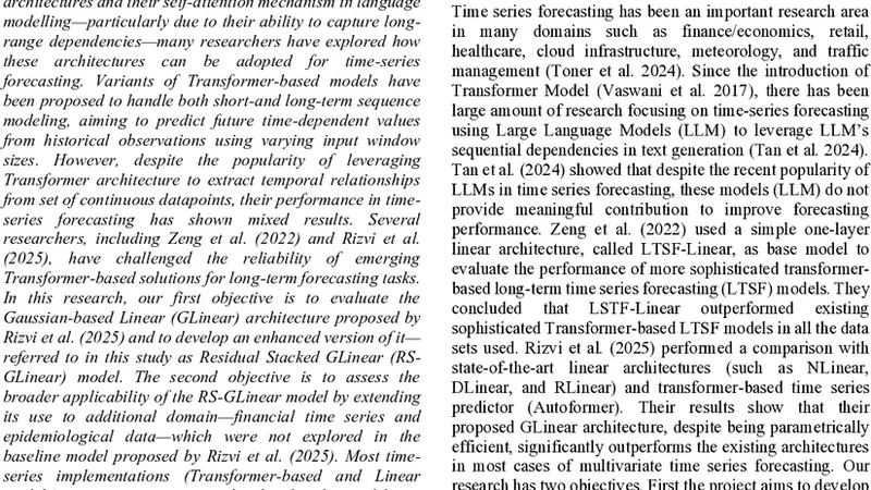 Lightweight and Data-Efficient MultivariateTime Series Forecasting using Residual-Stacked Gaussian (RS-GLinear) Architecture