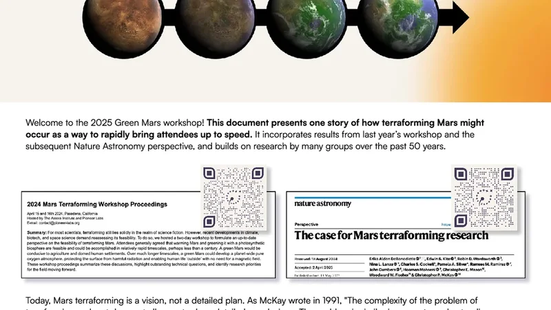 An Introduction to Mars Terraforming, 2025 Workshop Summary