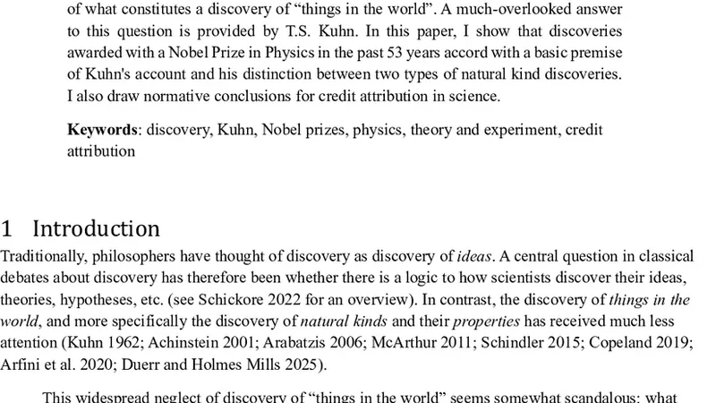 Two Types of Natural Kind Discovery: Nobel meets Kuhn