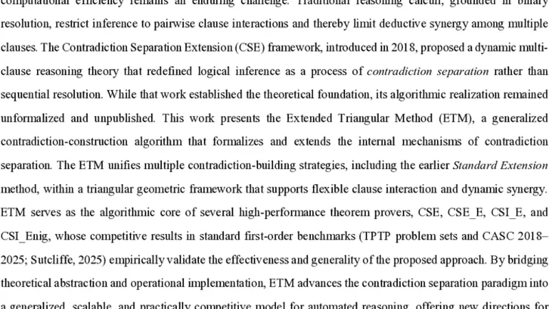확장 삼각법 모순 분리 기반 자동 추론 일반화 알고리즘