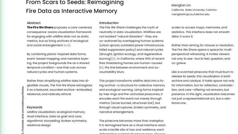 The Fire We Share : From Scars to Seeds: Reimagining Fire Data as Interactive Memory