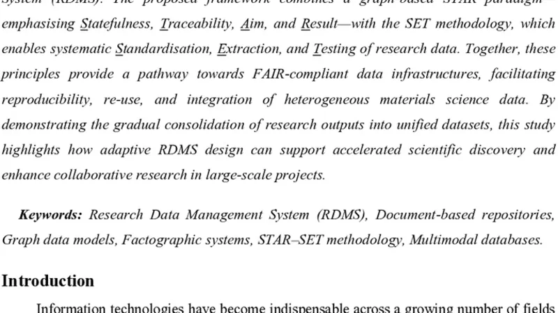 Evolve with Your Research - Stepwise System Evolution from Document-driven to Fact-centric Research Data Management in Materials Science