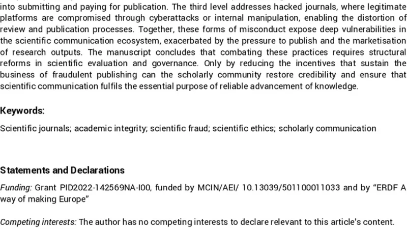 Fake scientific journals are here to stay